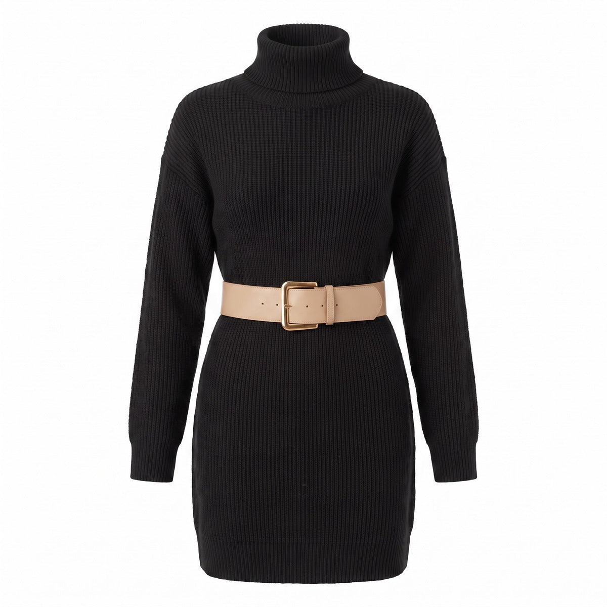 Strickkleid mit oder ohne Gürtel? So betonen Sie die Taille