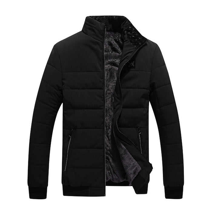 Winterjacke Herren mit Fleecefutter – Schwarz