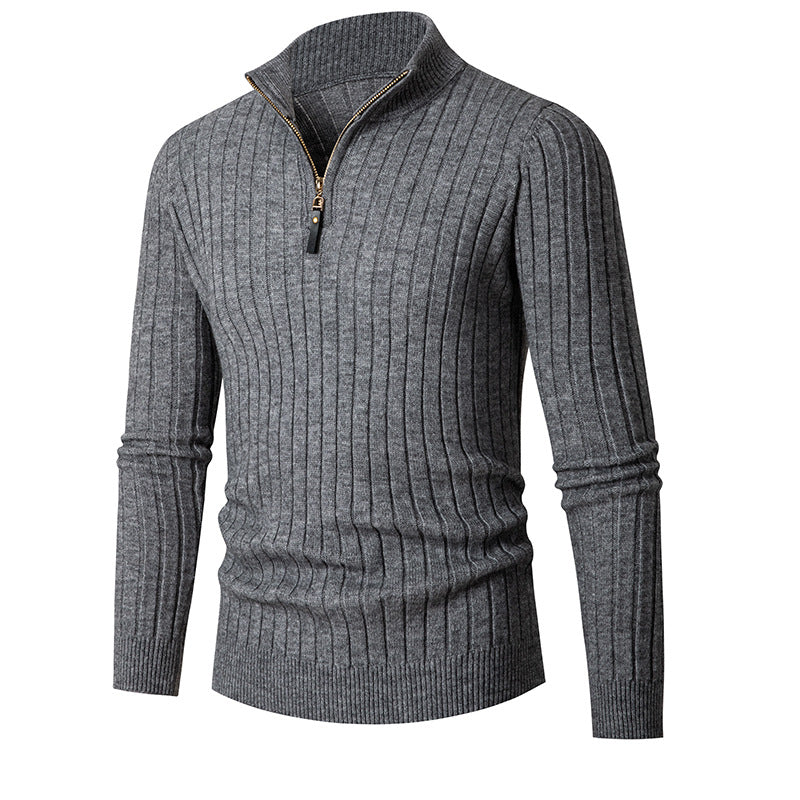 Troyer Herren gerippt – Dunkelgrau