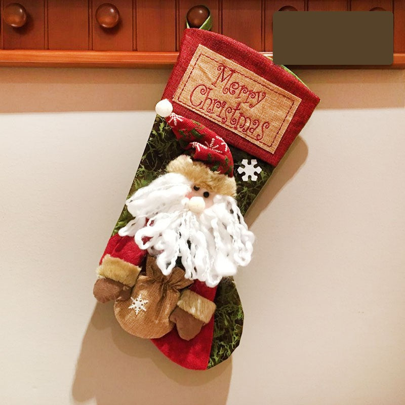 Weihnachtsstrumpf mit 3D-Figur