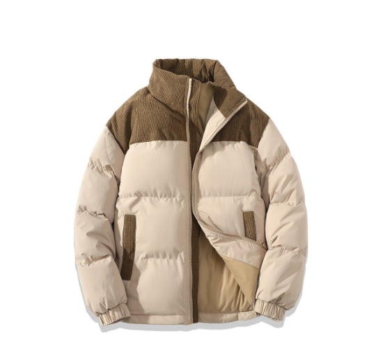 Pufferjacke Damen mit Stehkragen – Kaffeebraun