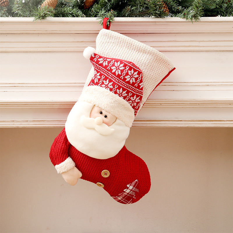 Nikolausstiefel gestrickt – Weihnachtsmann