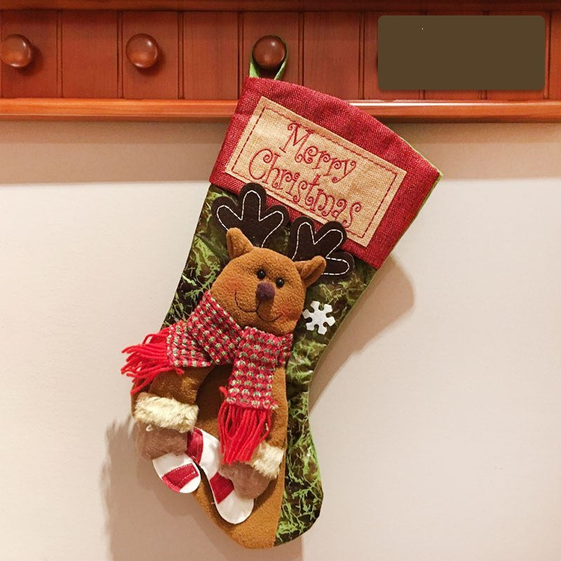Weihnachtsstrumpf mit 3D-Figur – Elch