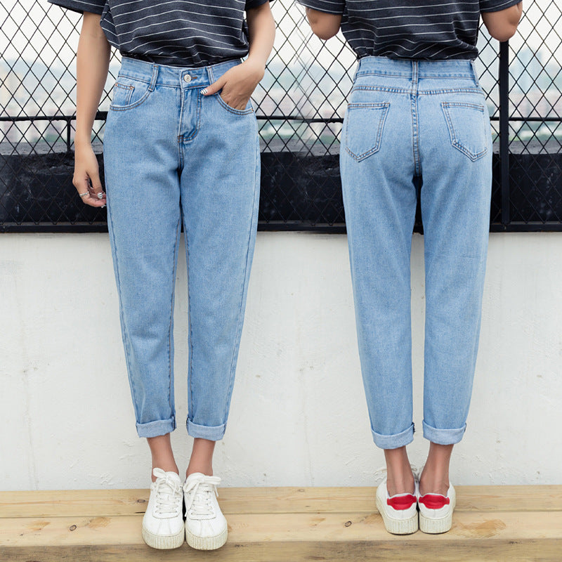 High-Waist-Jeans im Karottenschnitt