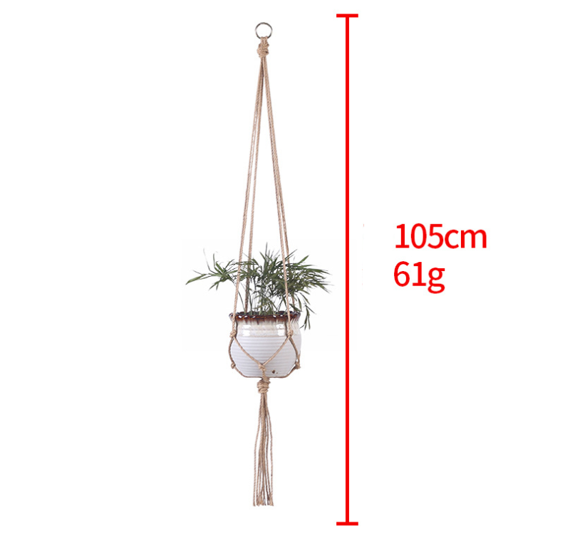 Makramee Blumenampel – Beige