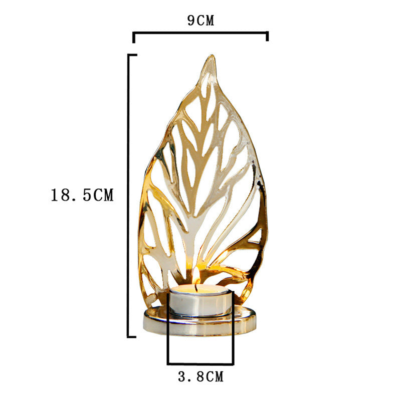 Kerzenhalter Gold in Blattform – Blatt