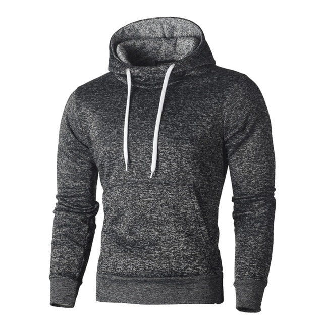 Kapuzenpullover Herren meliert – Dunkelgrau