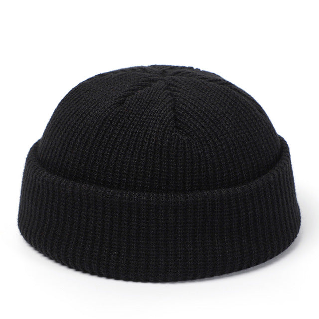 Docker Mütze Damen gestrickt – Schwarz