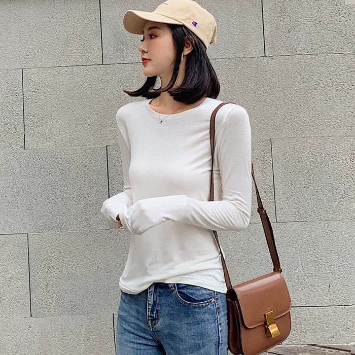 Basic Longsleeve mit Rundhalsausschnitt