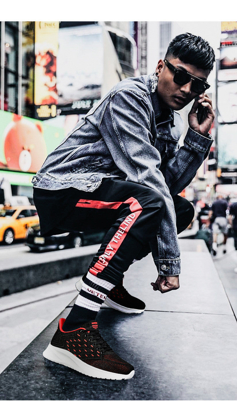 Sneaker Herren leicht aus Strick-Mesh
