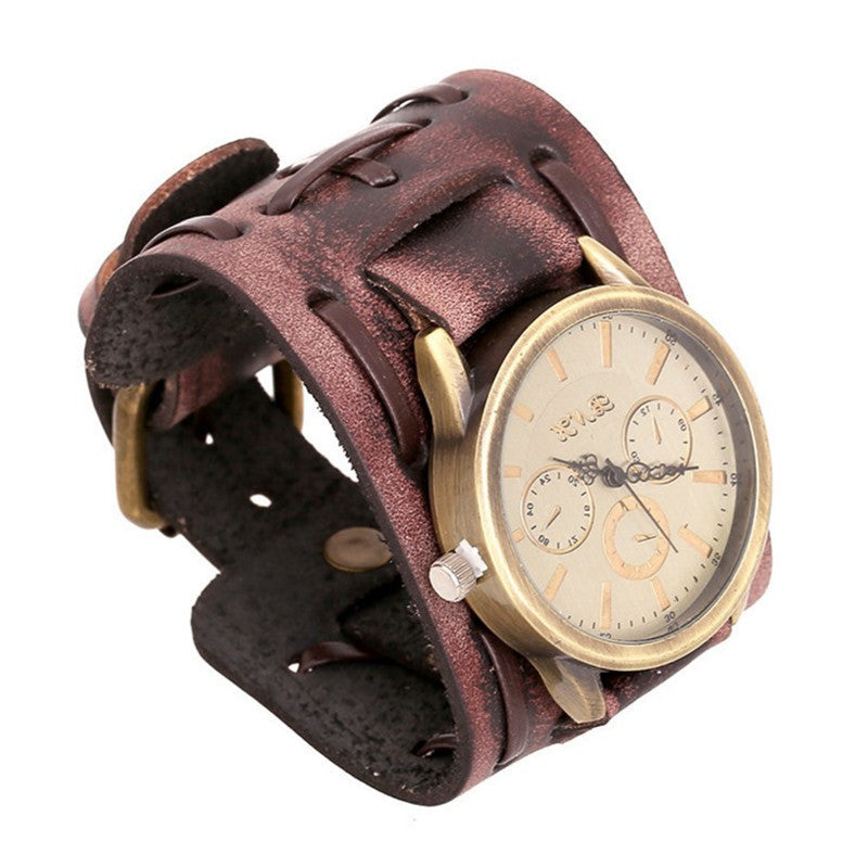 Vintage Armbanduhr Herren mit breitem Armband