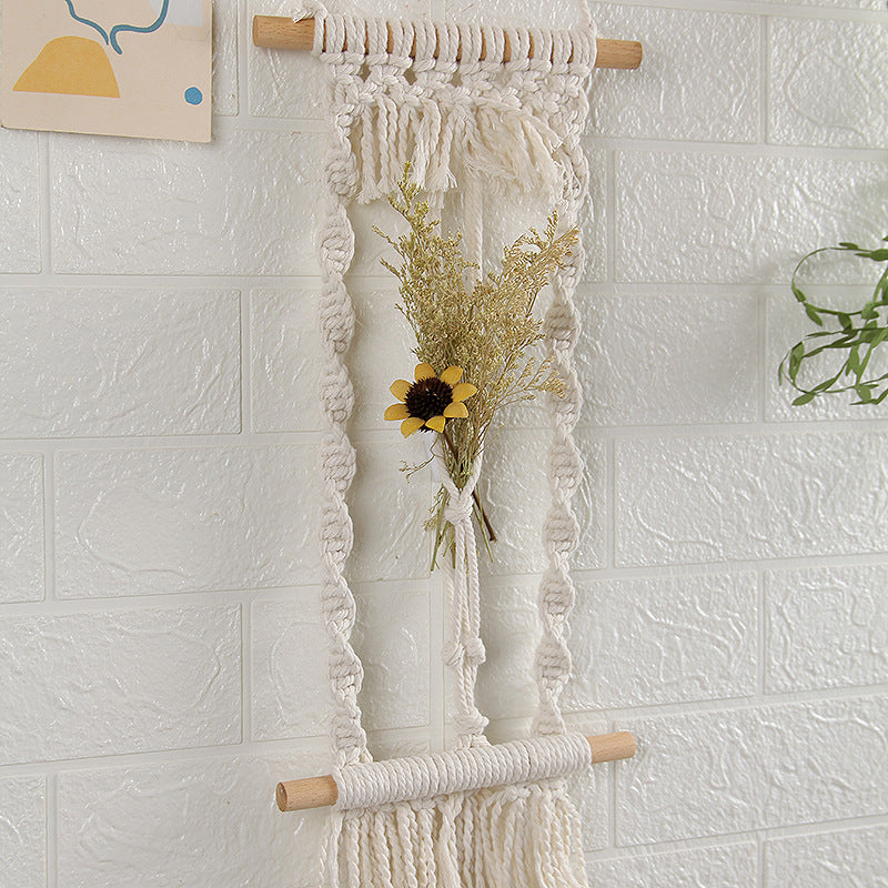 Makramee Wandbehang mit Trockenblumen