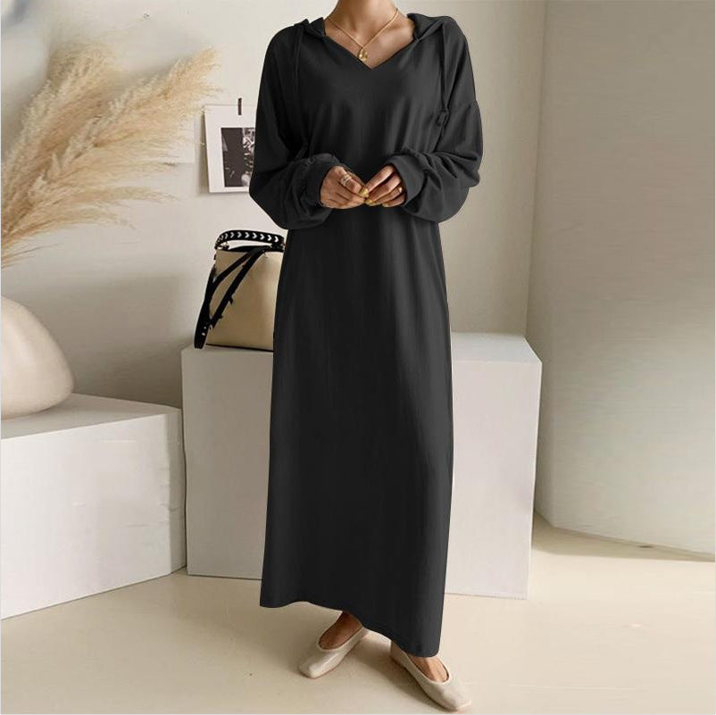 Strick-Hemdblusenkleid Damen lang