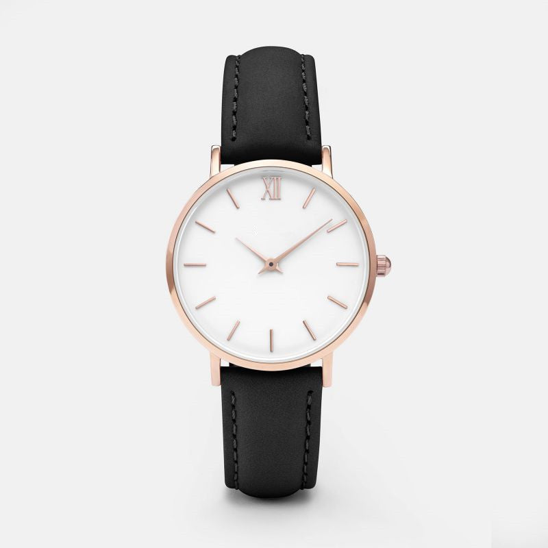 Damenuhr minimalistisch – Schwarz