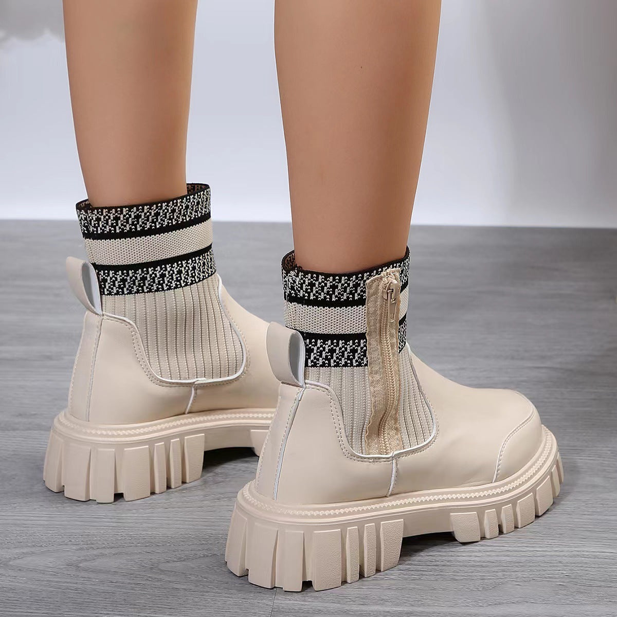Boots Damen mit Strickschaft