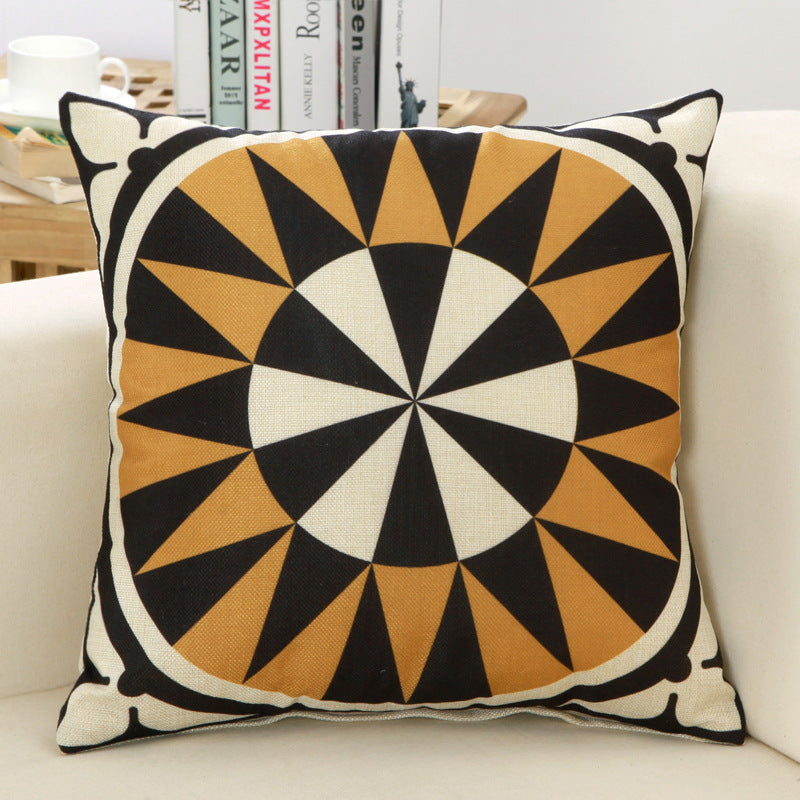 Kissenbezug im Art-Deco-Stil 45 x 45 cm – Fächer