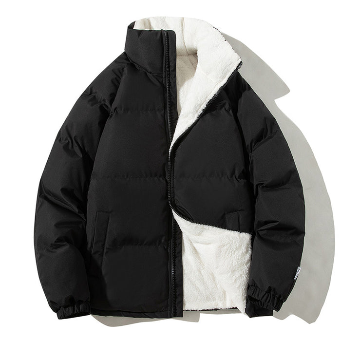 Pufferjacke Damen mit Teddyfutter – Schwarz