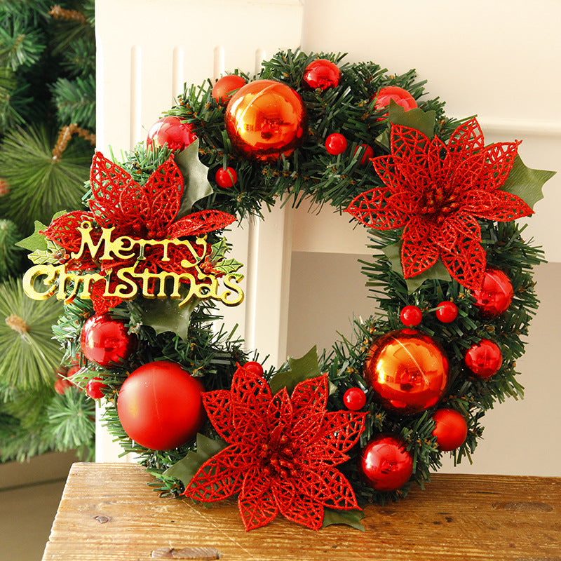 Türkranz Weihnachten 30 cm – Rot