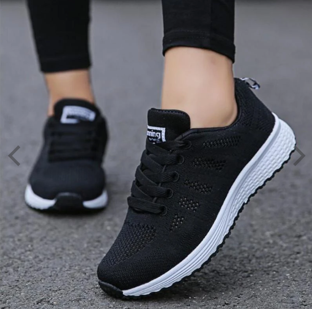 Sportschuhe Damen leicht – Schwarz