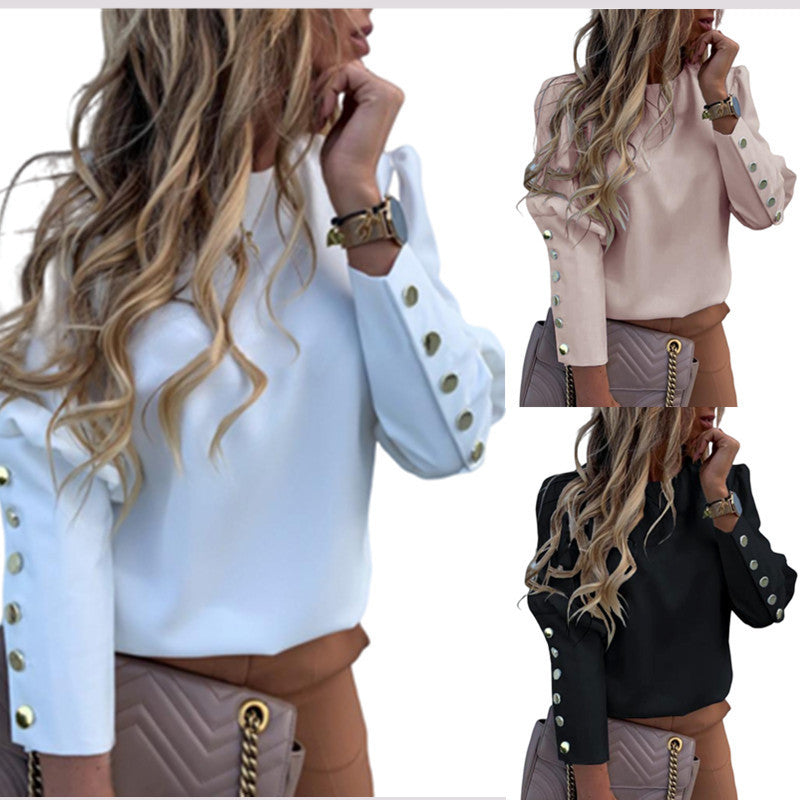 Elegante Hemdbluse mit Knopfleiste