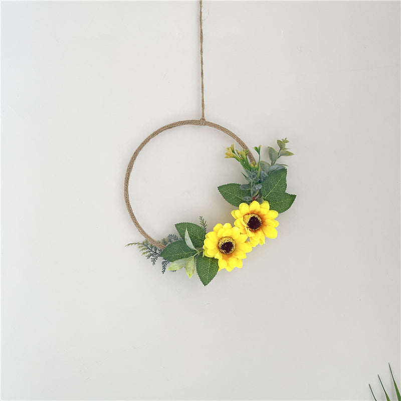 Wandkranz mit Kunstblumen – Sonnenblumen