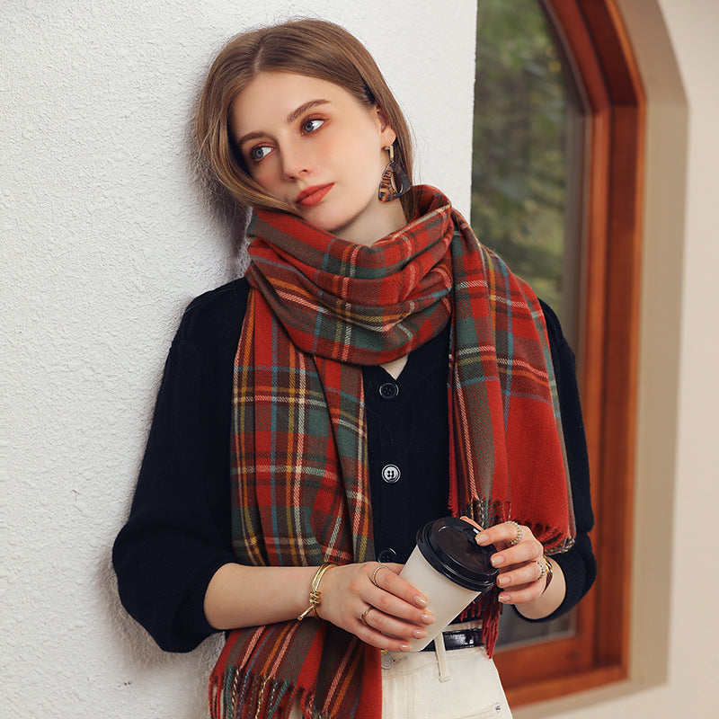 Karierter Winterschal