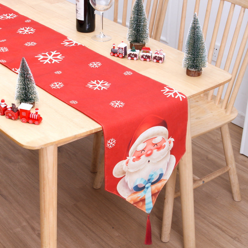 Tischläufer Weihnachten 180 x 33 cm – Weihnachtsmann