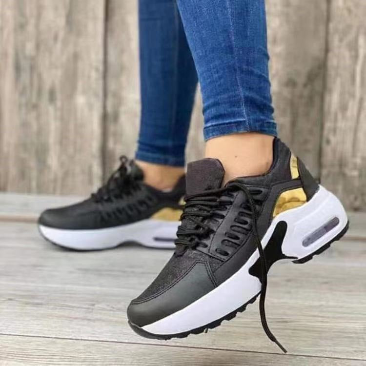 Keil-Sneaker Damen – Schwarz