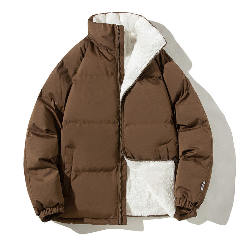 Pufferjacke Damen mit Teddyfutter – Kaffeebraun