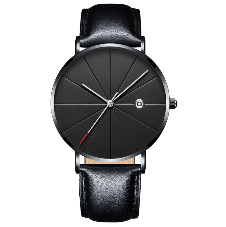 Minimalistische Armbanduhr Herren – Schwarz