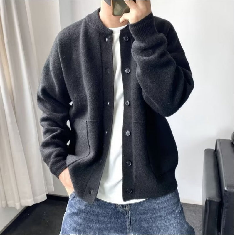 Strick-Cardigan Herren mit Knopfleiste