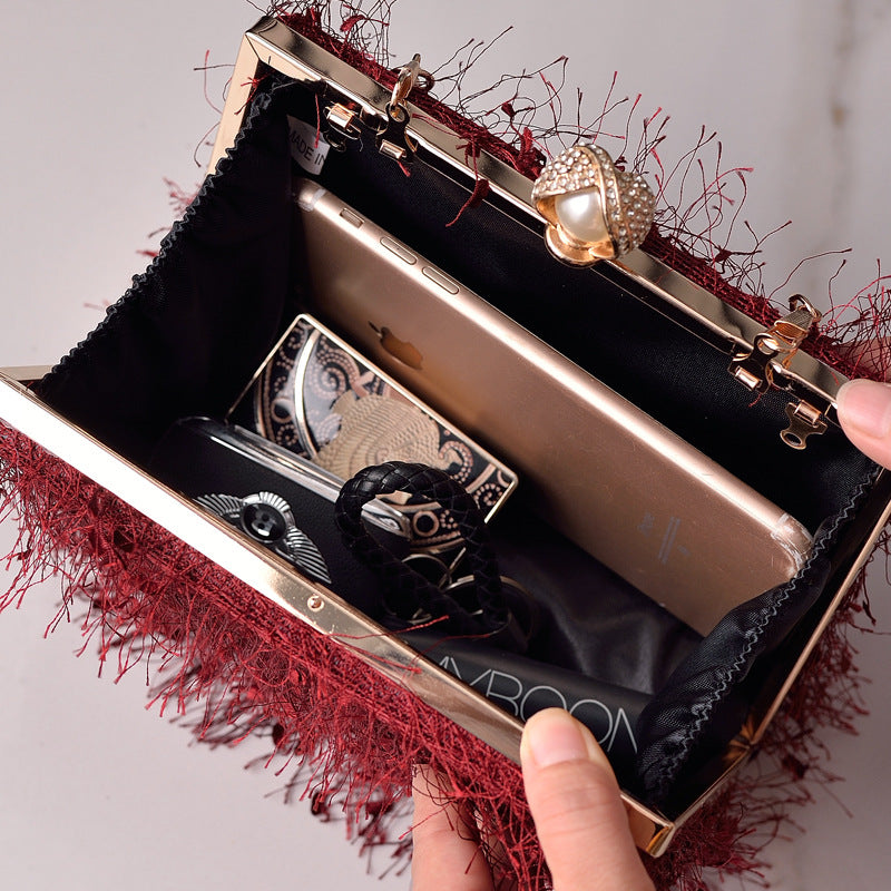 Abendtasche Damen mit Fransen