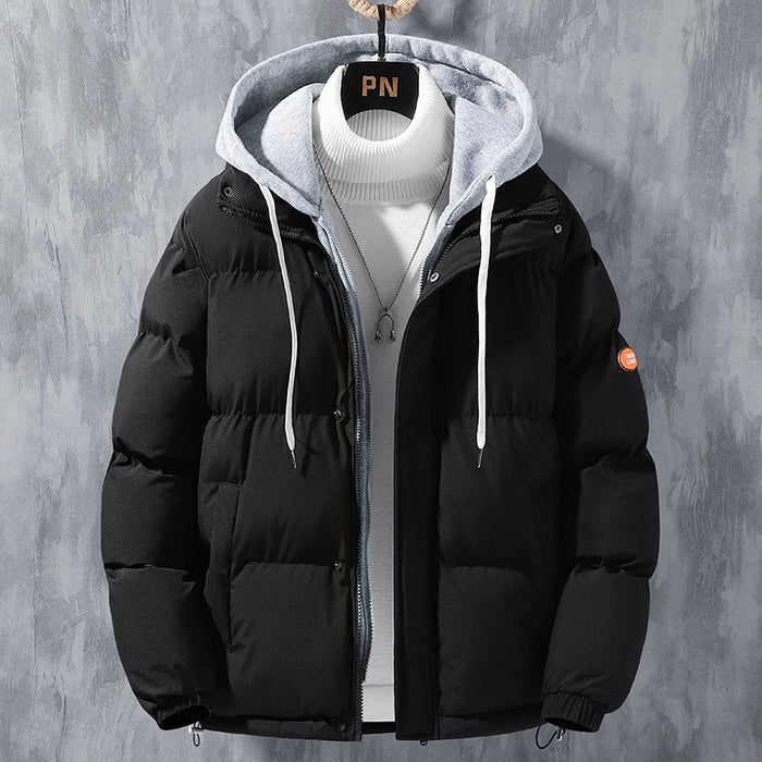Pufferjacke Herren mit Kapuze – Schwarz