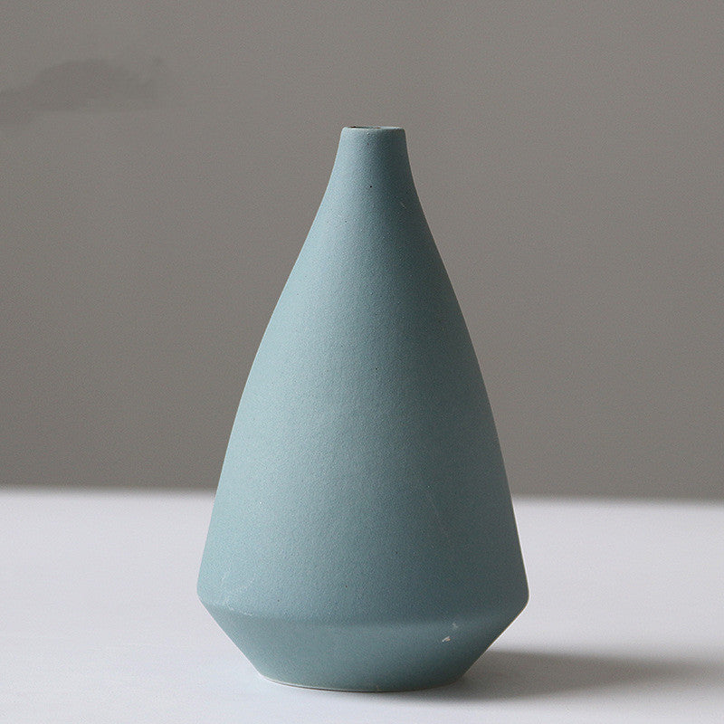 Keramikvase im Nordic-Stil – Blau