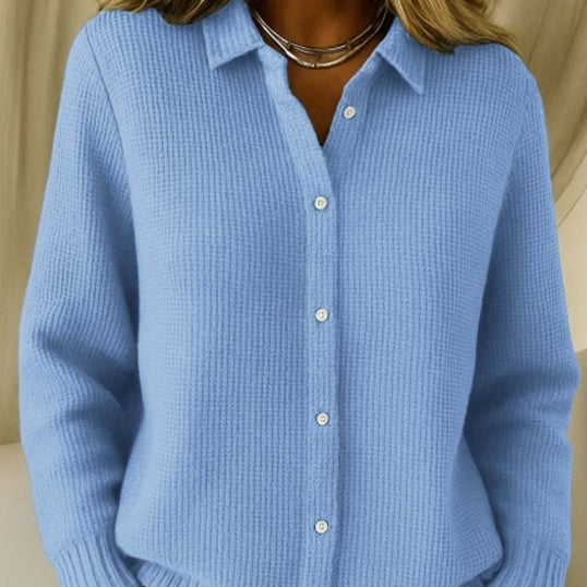 Strickpullover Damen mit Hemdkragen