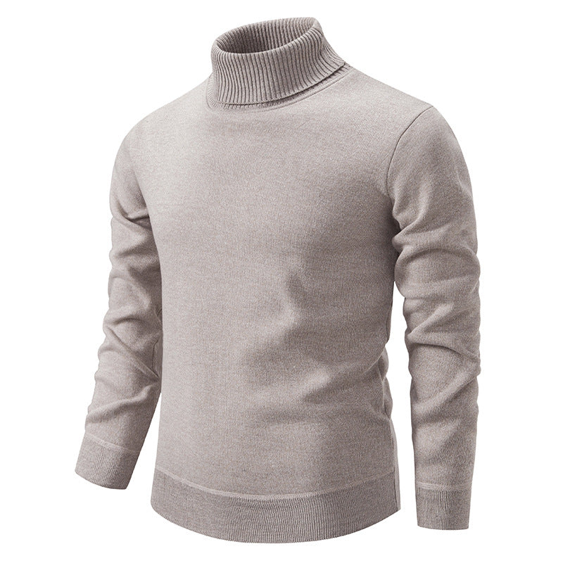 Rollkragenpullover Herren gefüttert – Beige