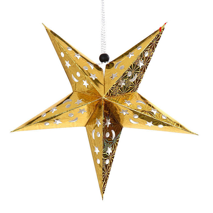Papierstern zum Aufhängen 60 cm – Gold