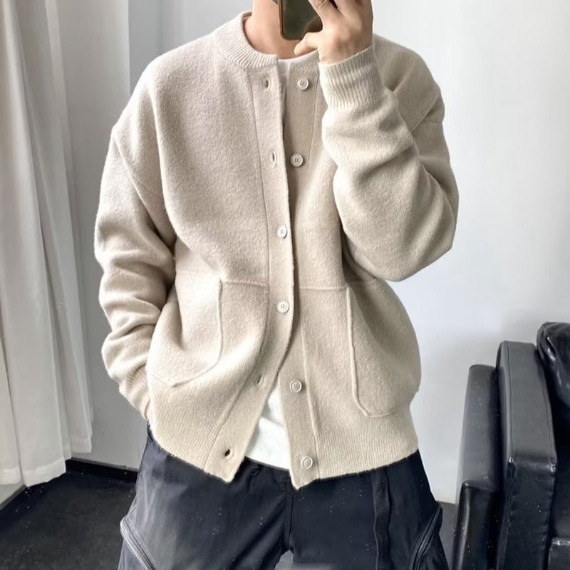 Strick-Cardigan Herren mit Knopfleiste