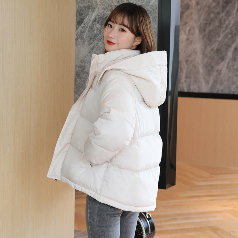 Steppjacke Damen locker mit Kapuze – Beige