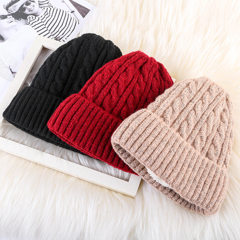 Flauschige Beanie mit Fleece