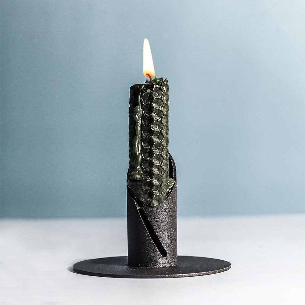 Kerzenständer für Stabkerzen schwarz
