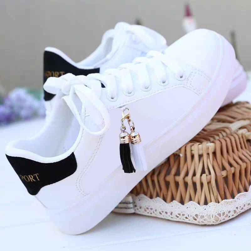 Sneaker Damen mit Zierelement – Schwarz