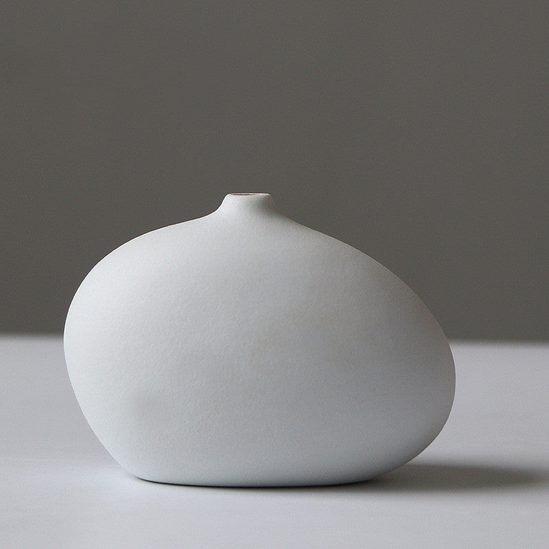 Keramikvase im Nordic-Stil – Weiß
