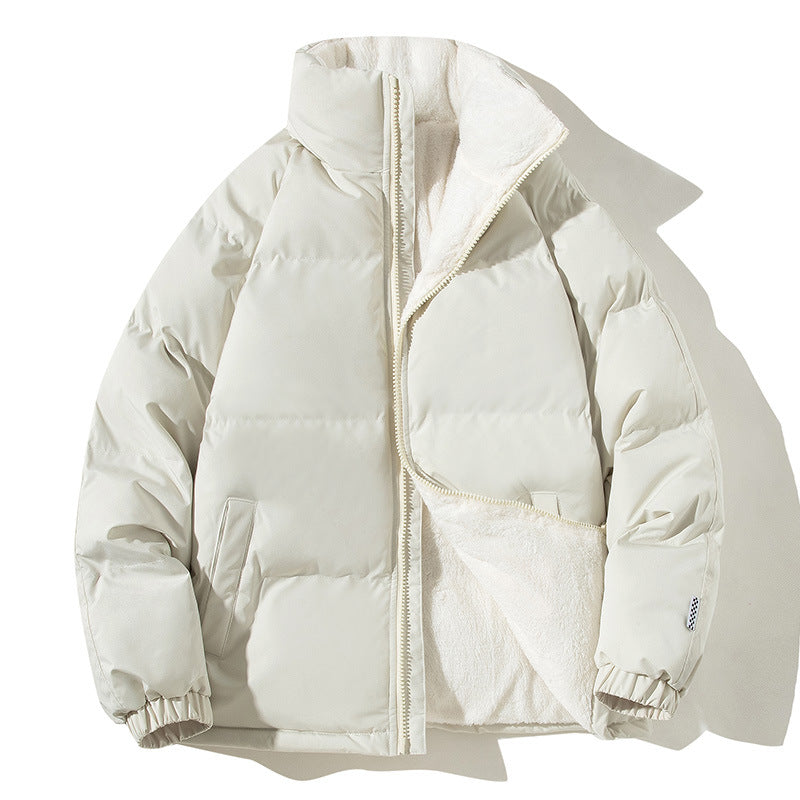 Pufferjacke Damen mit Teddyfutter – Weiß