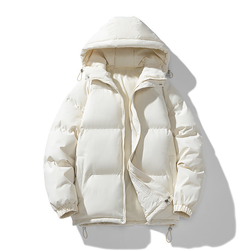 Pufferjacke Herren mit Kapuze oversized – Beige