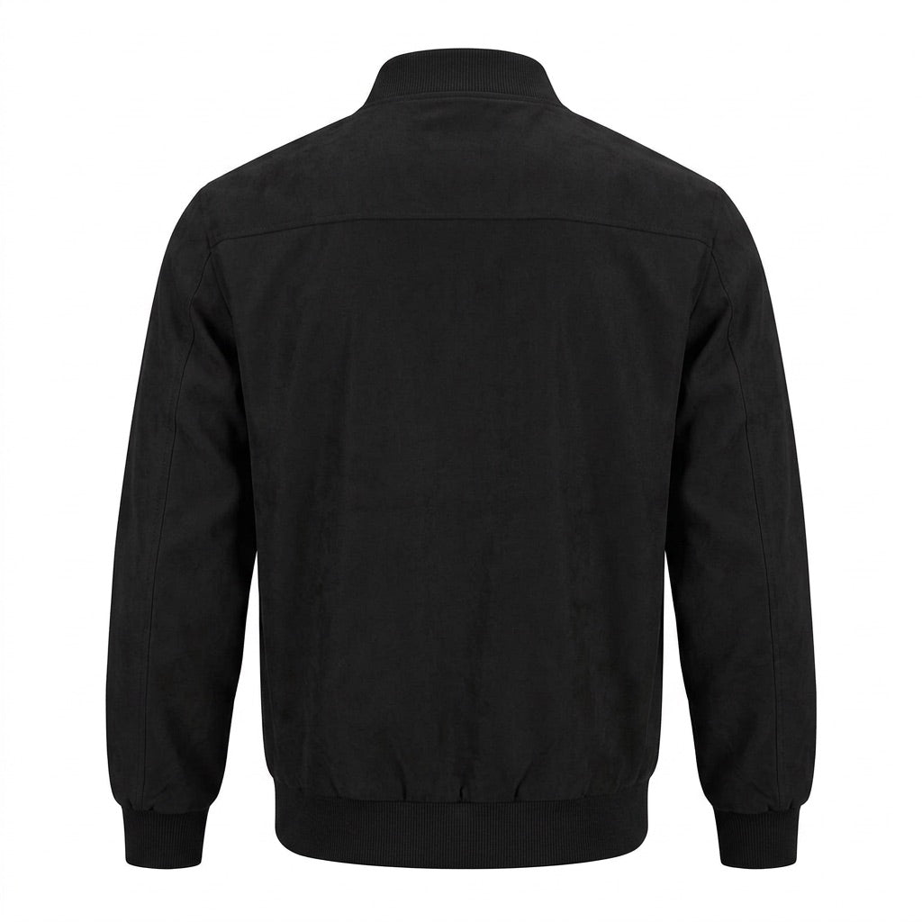 Blouson Herren in Wildlederoptik – mit Stehkragen – Rückansicht