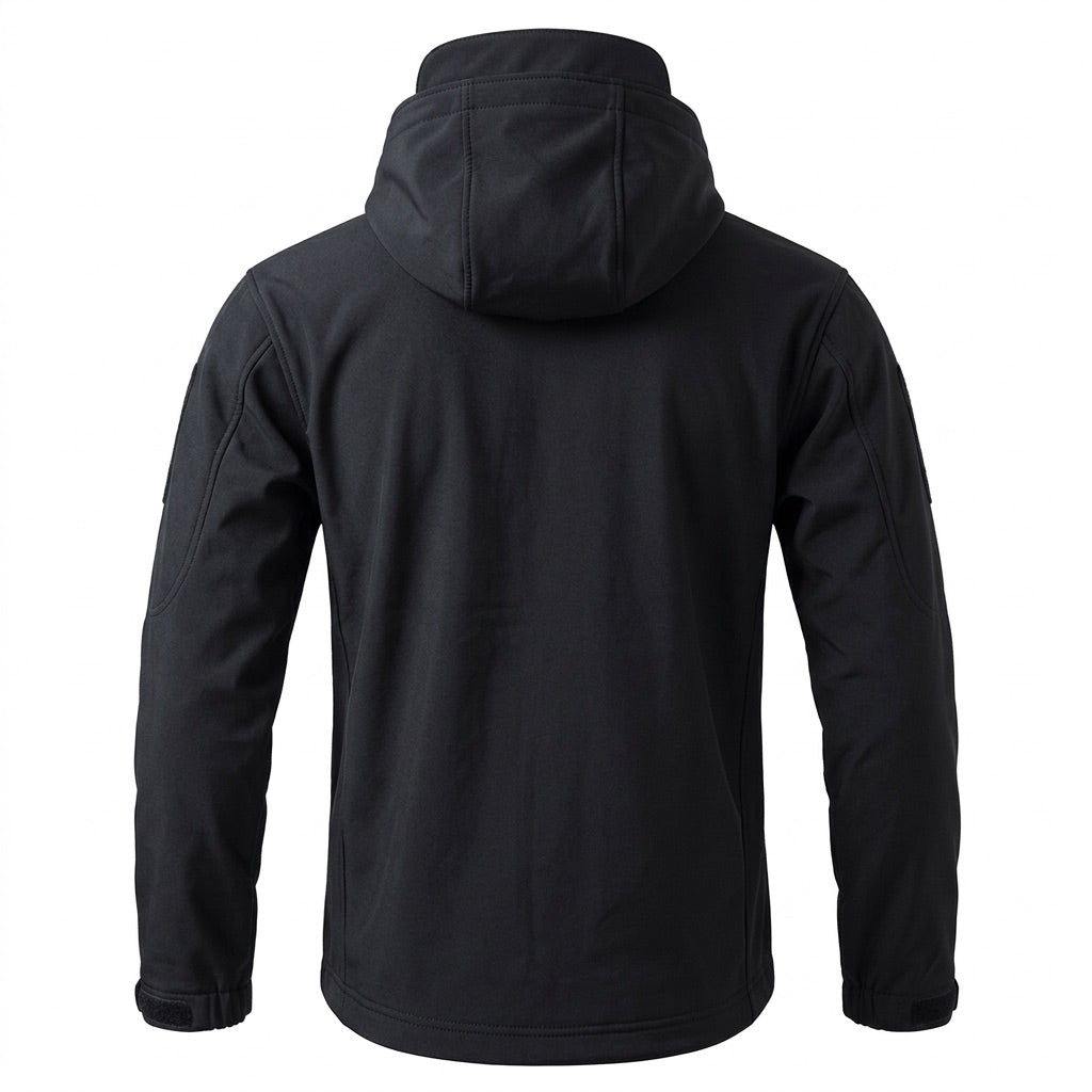 Softshelljacke Herren mit Kapuze – Outdoor Funktionsjacke – Rückansicht