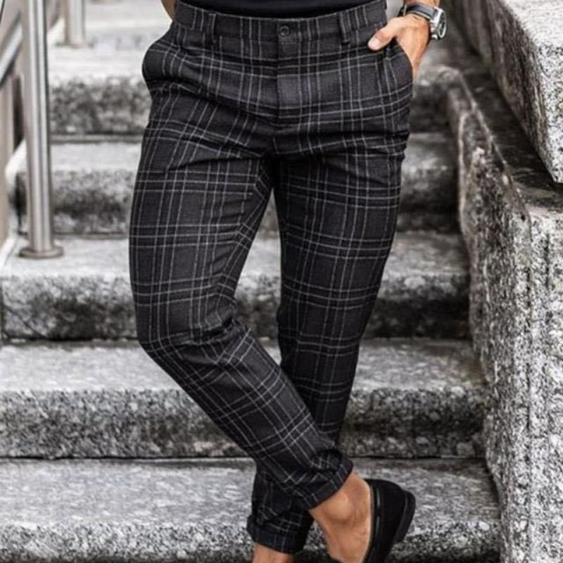 Leichte Karo Jogger Herren