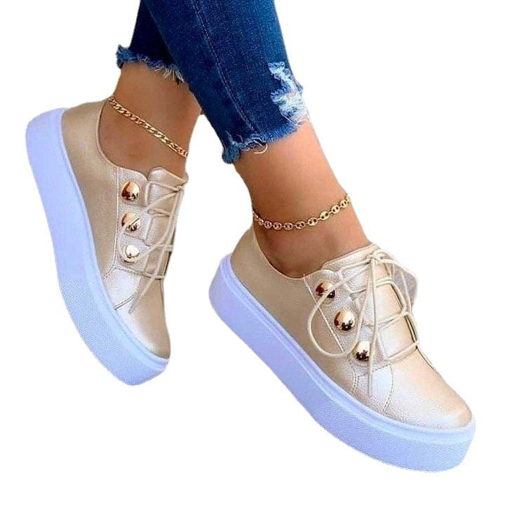Plateau Sneaker Damen mit Nieten