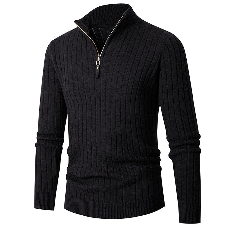 Troyer Herren gerippt – Schwarz